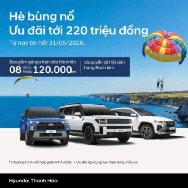 DEAL TỐT NHẤT THÁNG 5 HYUNDAI HÈ BÙNG NỔ